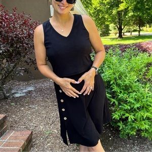 Black maternity sleeveless dress